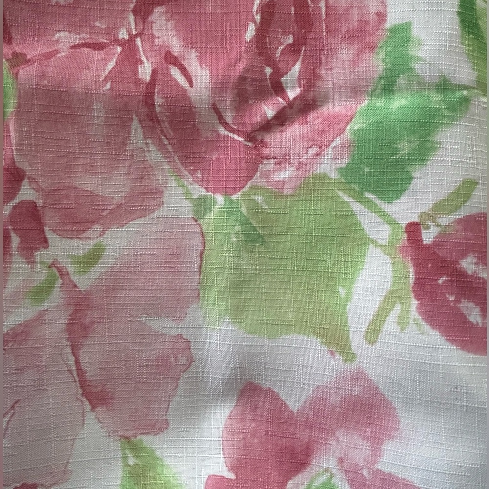 Maui Tea Rose Set of 4 Dinner Napkins Pink Green White Square - Picture 3 of 6
